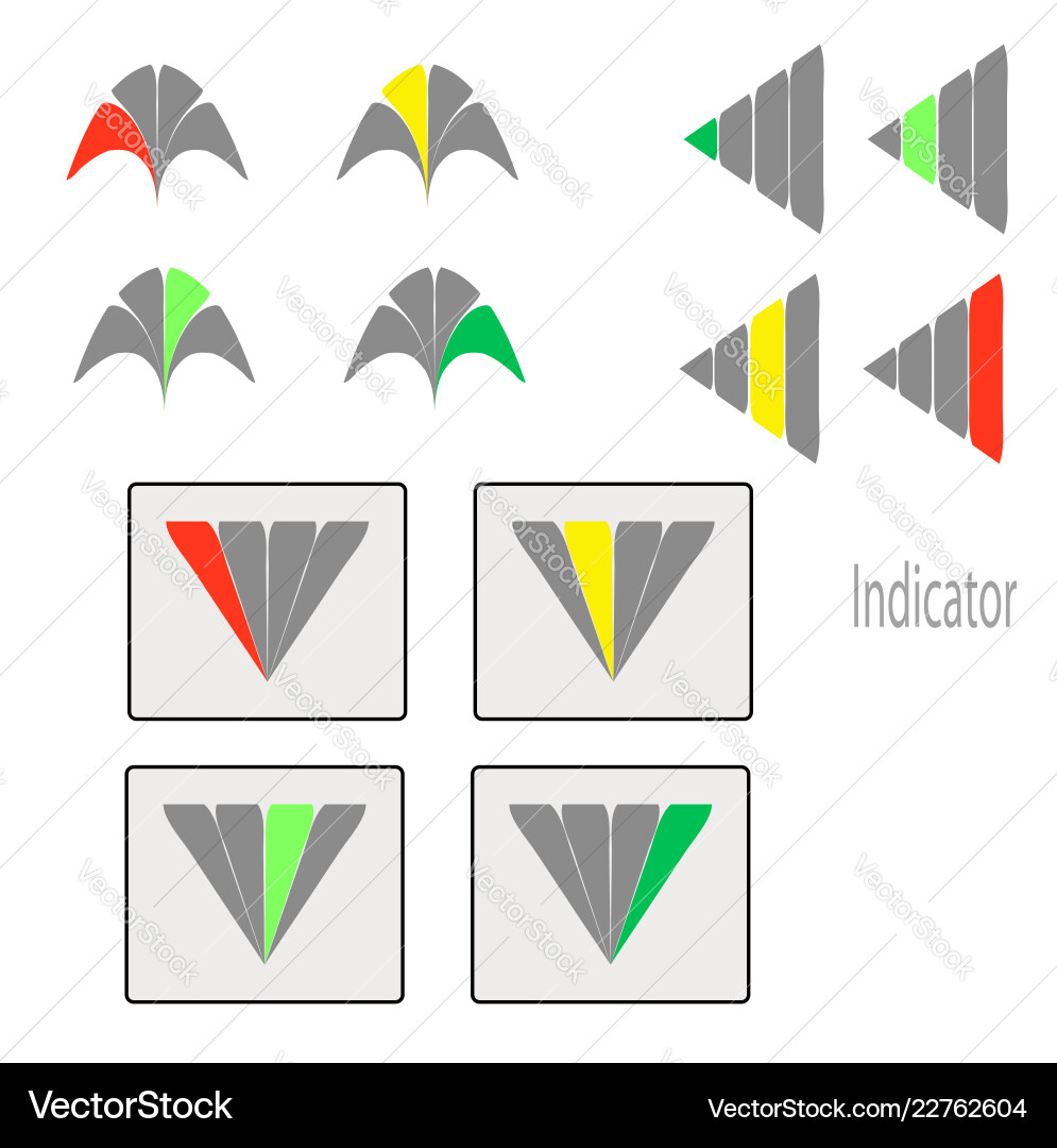 A set of performance indicators from shapes A set of performance indicators from shapes vector image