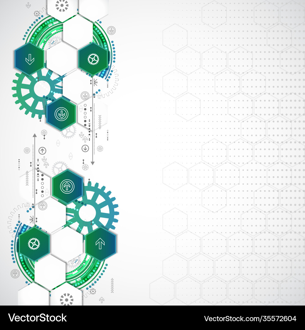 Abstract technological background with various Abstract technological background with various Vector Image