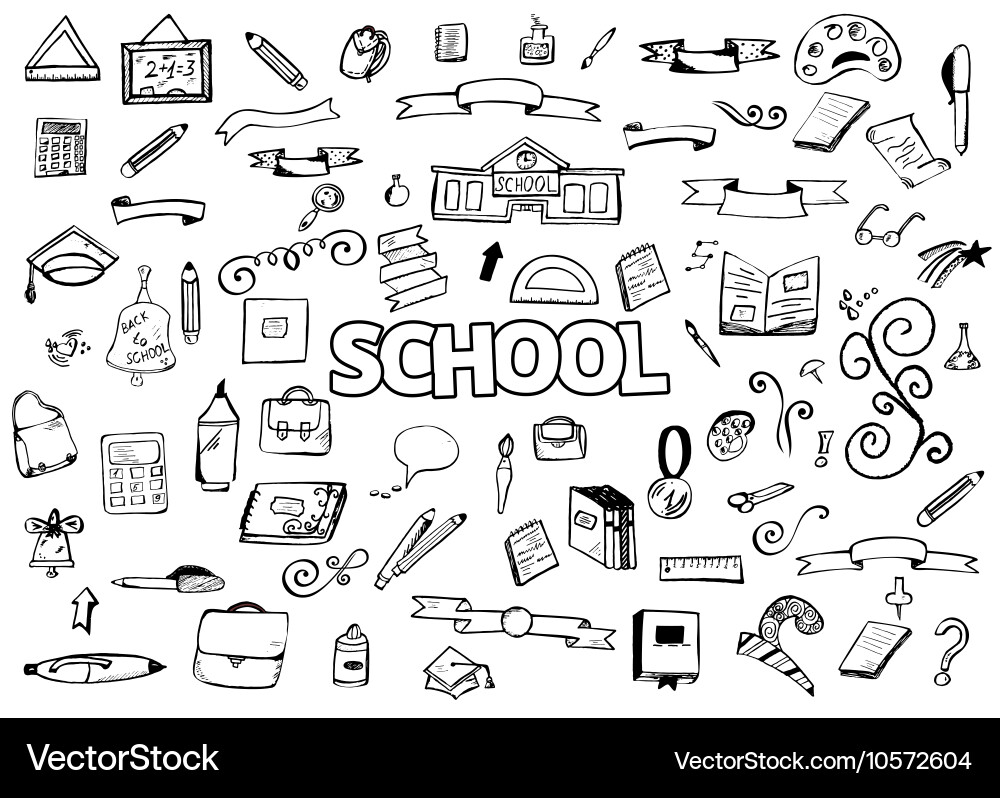 Back to School Doodles Vector Image
