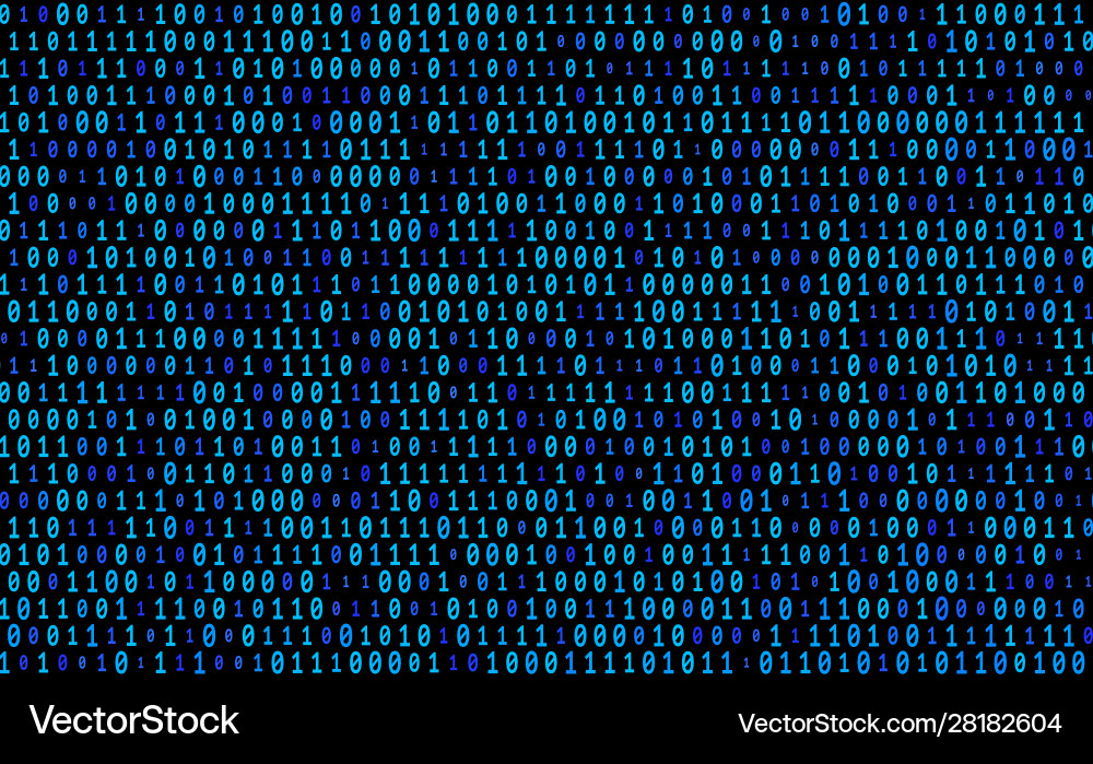 Blue binary code texture vector image