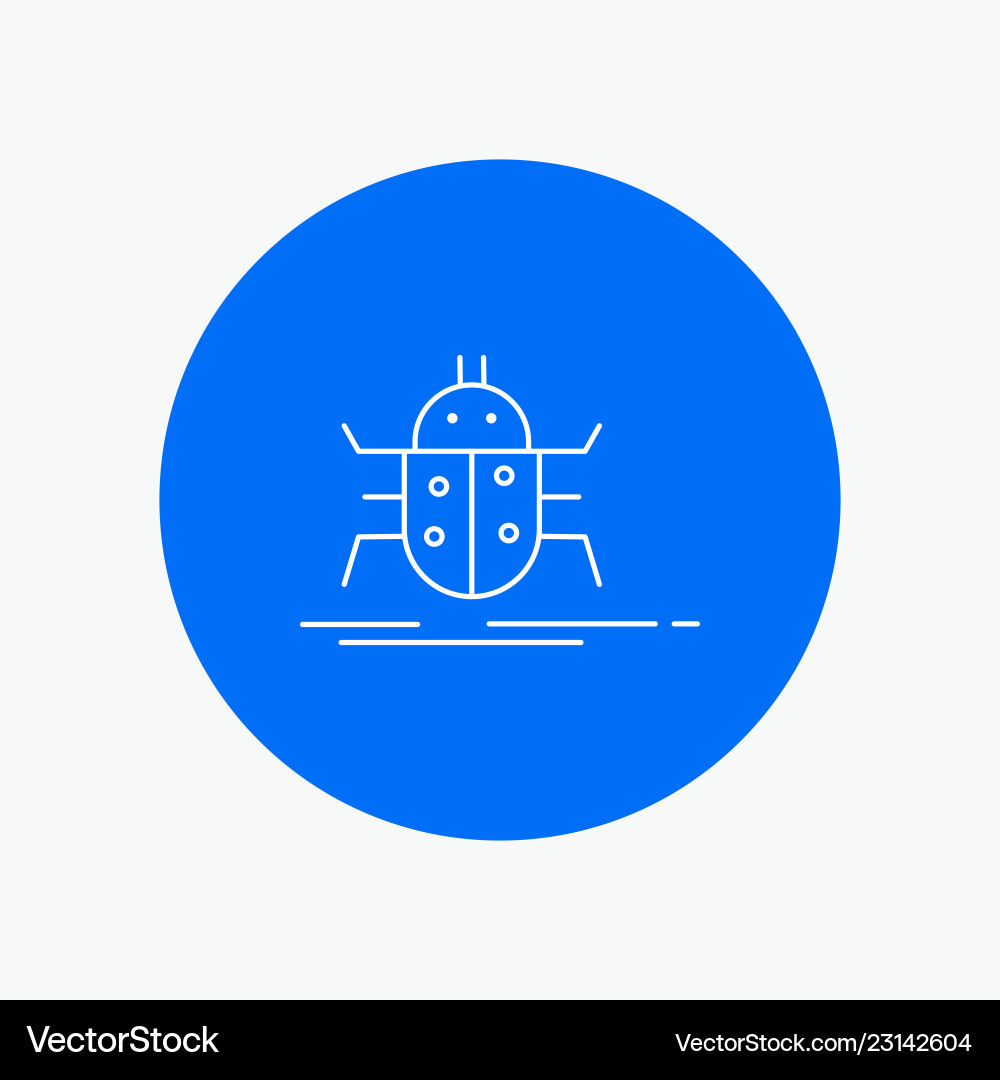 Bug bugs insect testing virus white line icon Bug bugs insect testing virus white line icon vector image