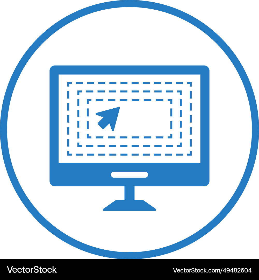 Computer monitor or mouse click icon vector image