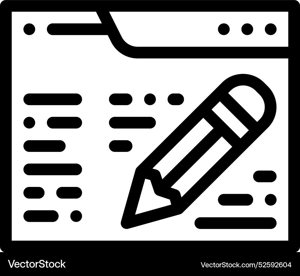Content management icon thin linear style design Content management icon thin linear style design vector image