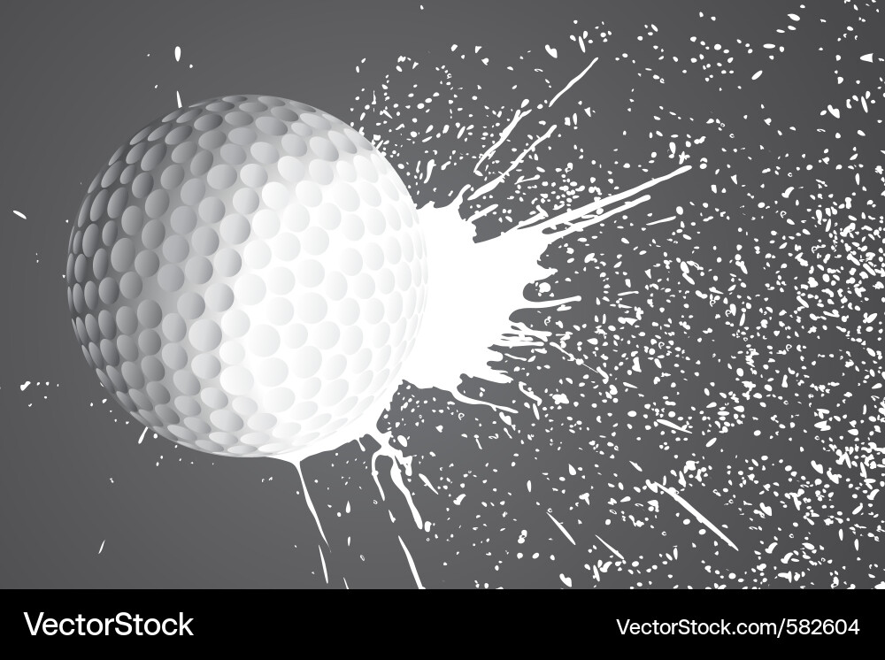 Golf Ball Splash Vector Image