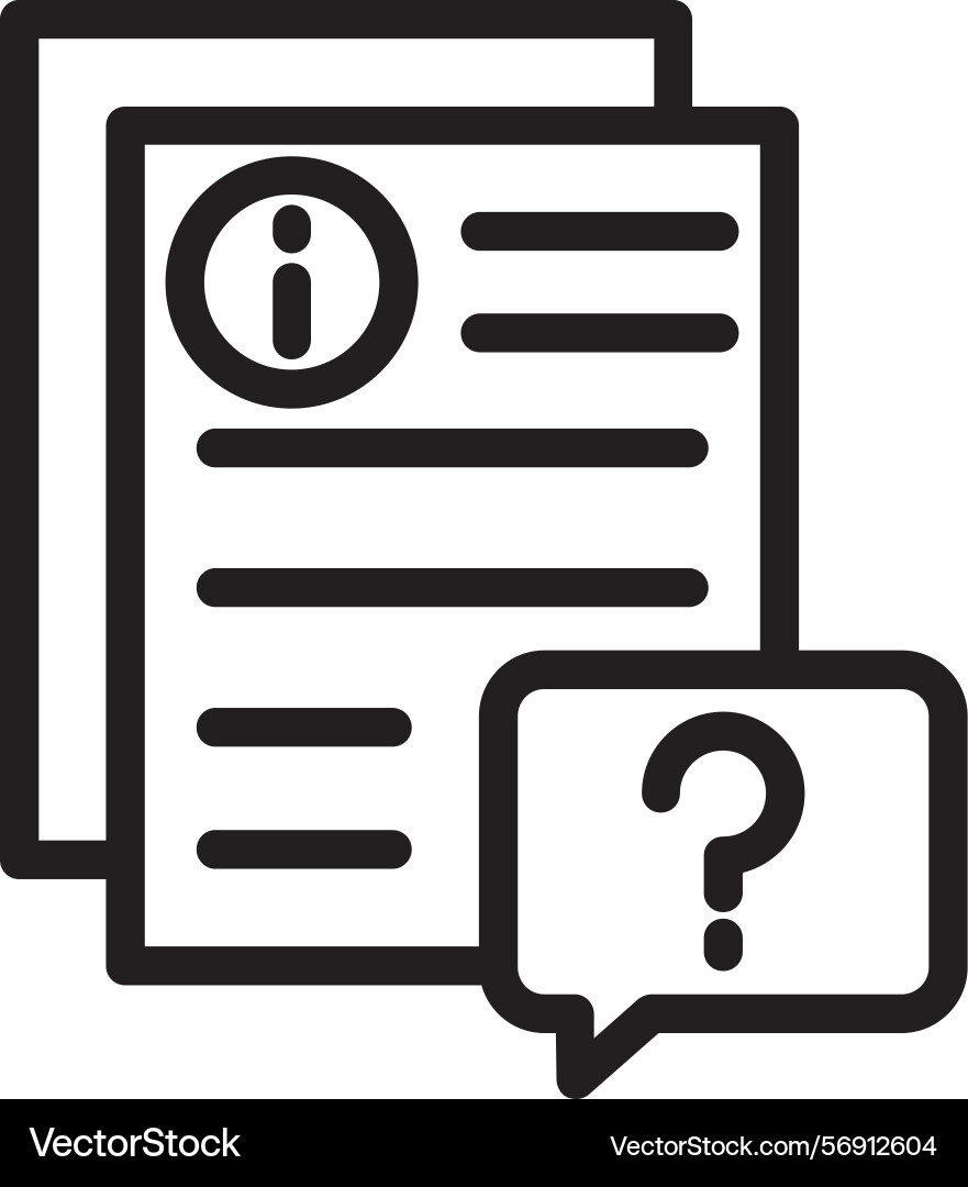 Inquiry linear style icon design Vector Image