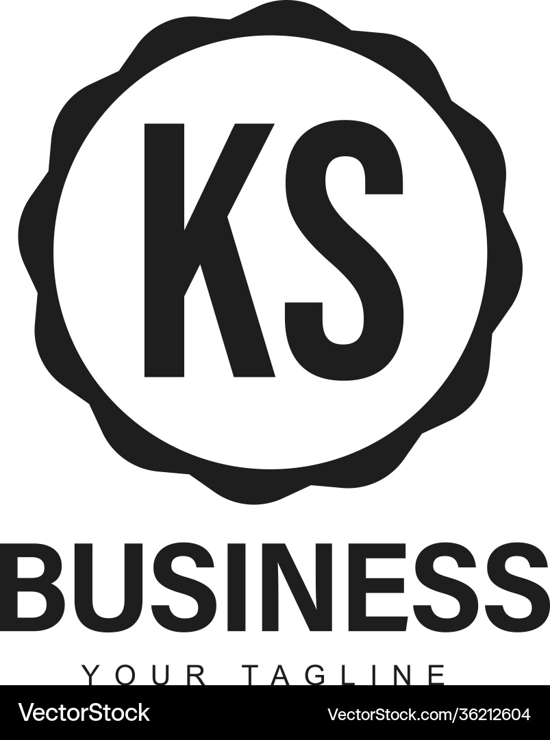 Ks initial a logo design with abstract style Ks initial a logo design with abstract style vector image