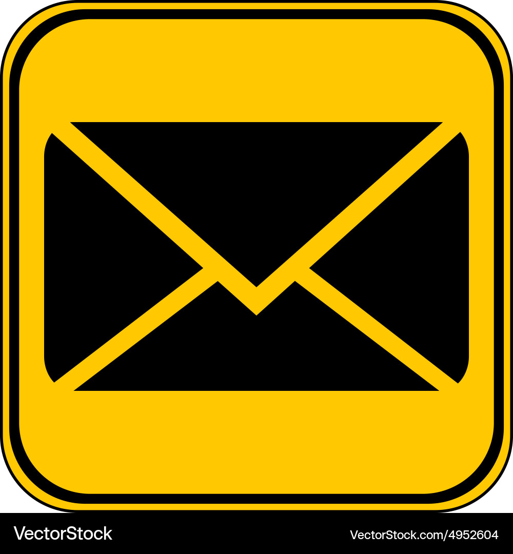 Mail button vector image