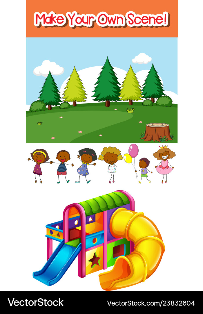 Make your own scene Vector Image
