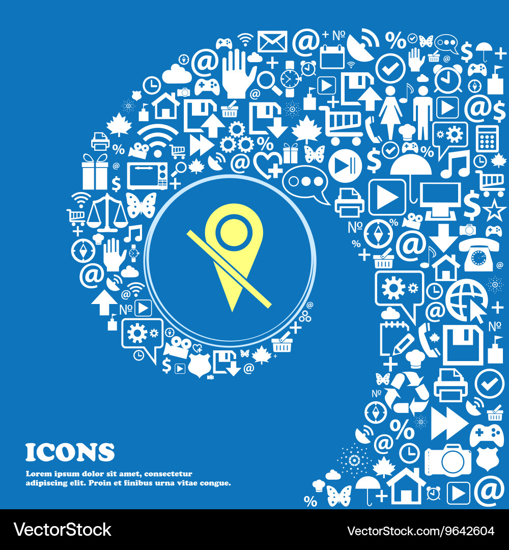 Map pointer icon sign nice set of beautiful icons vector image