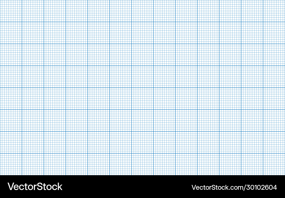 Millimeter grid square graph paper background vector image