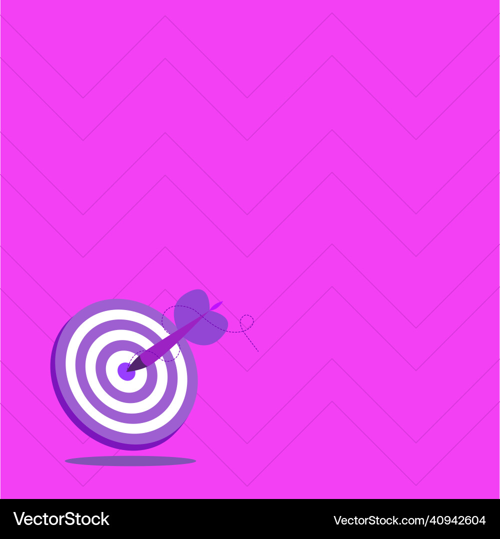 Presenting message hitting target concept Vector Image