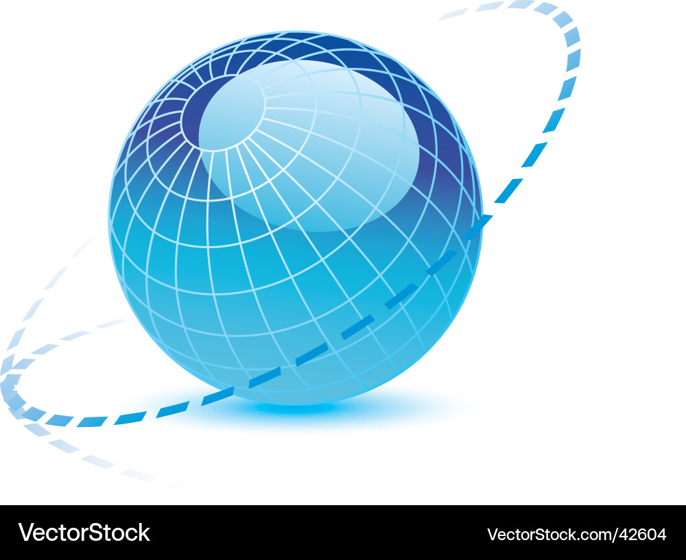 Rotating Globe Illustration vector image