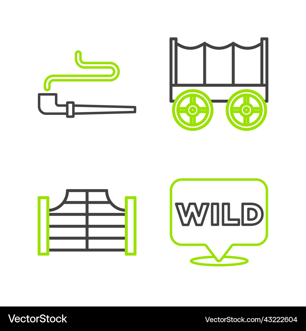 Set line pointer to wild west saloon door Set line pointer to wild west saloon door vector image