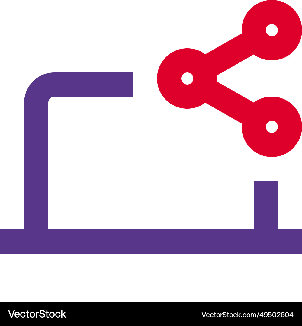 Sharing files and data via laptop technology vector image