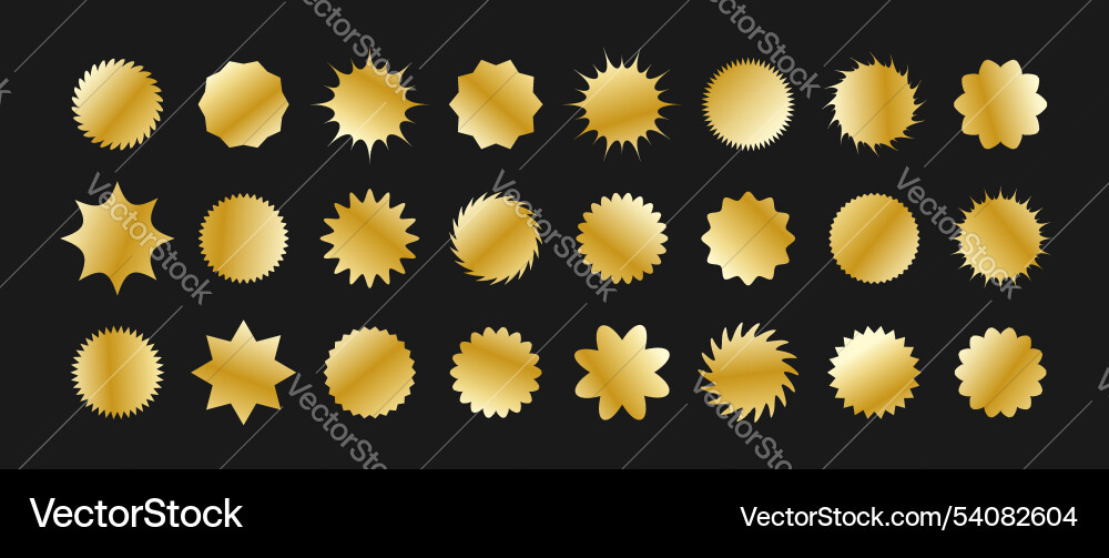 Starburst price set of circles with sharp Starburst price set of circles with sharp vector image