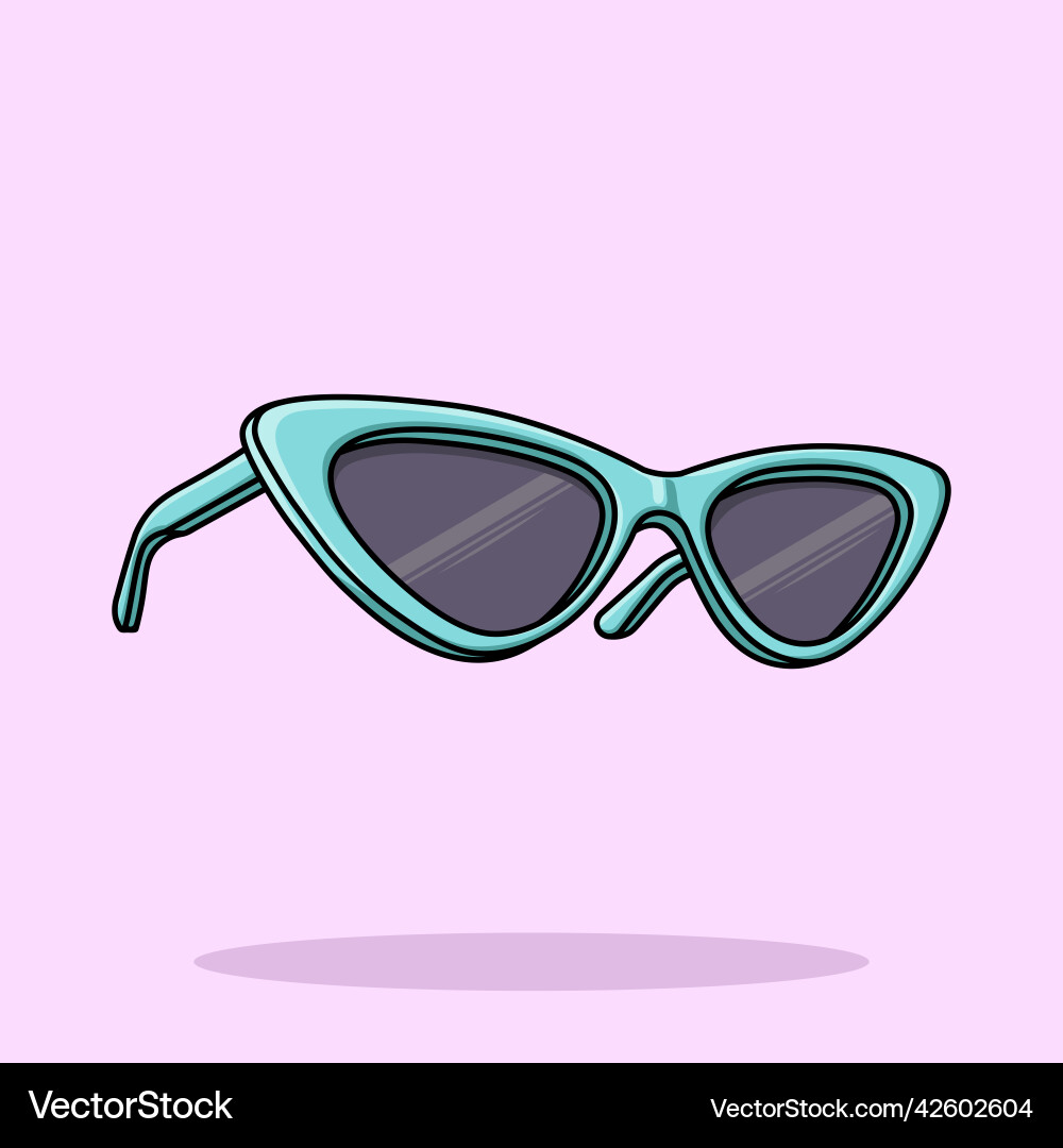 Tosca 70s Retro Sonnenbrille Cartoon Tosca 70s Retro Sonnenbrille Cartoon vektorbild