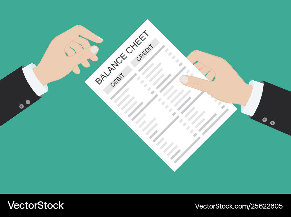 Accountant with report and a calculator checks vector image