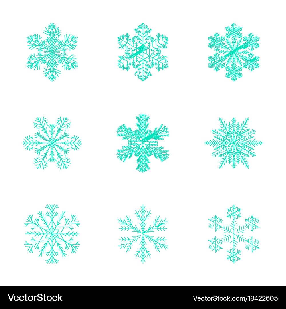 Assembly flat shading style snowflake Vector Image