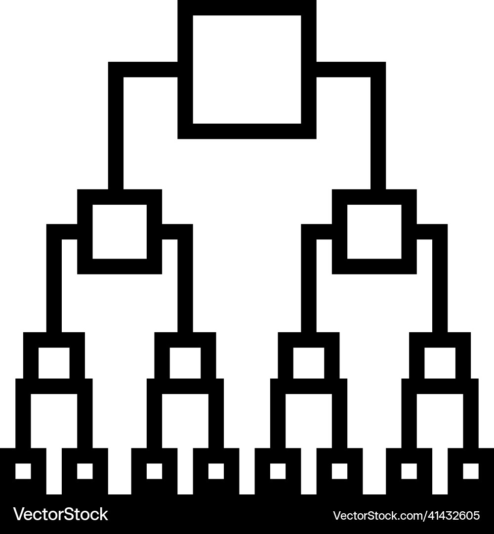Binary decision diagram line icon vector image