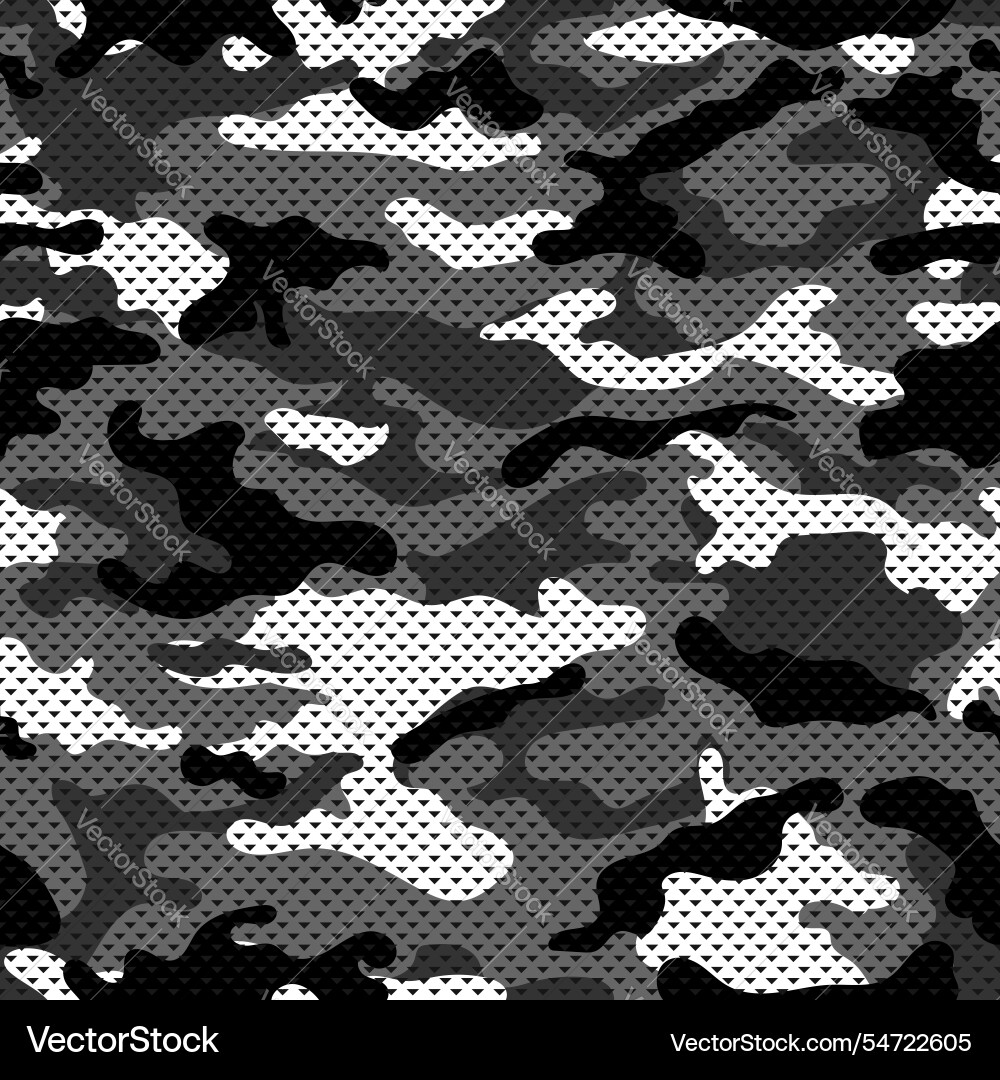Dark camouflage seamless pattern with grid Dark camouflage seamless pattern with grid vector image