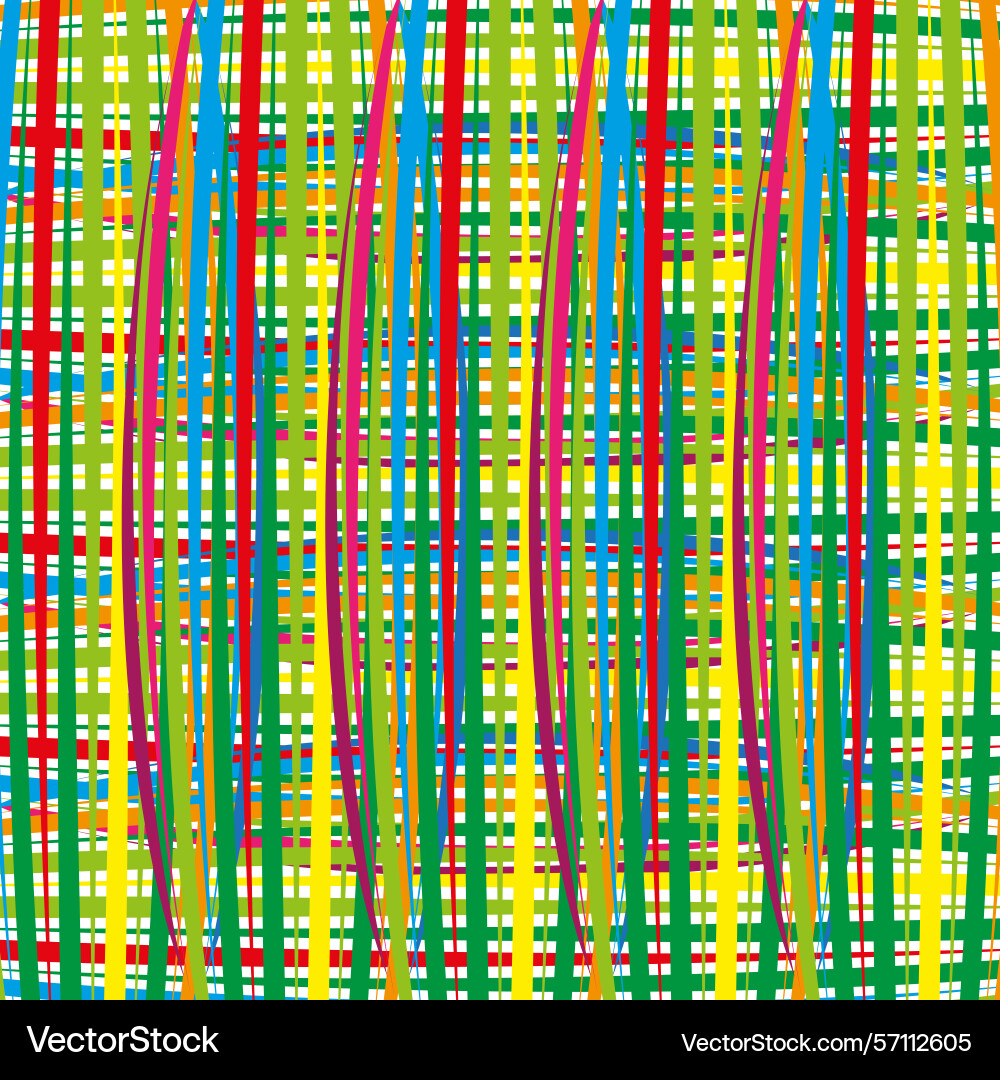 Distorted grid pattern wavy rainbow background Distorted grid pattern wavy rainbow background Vector Image