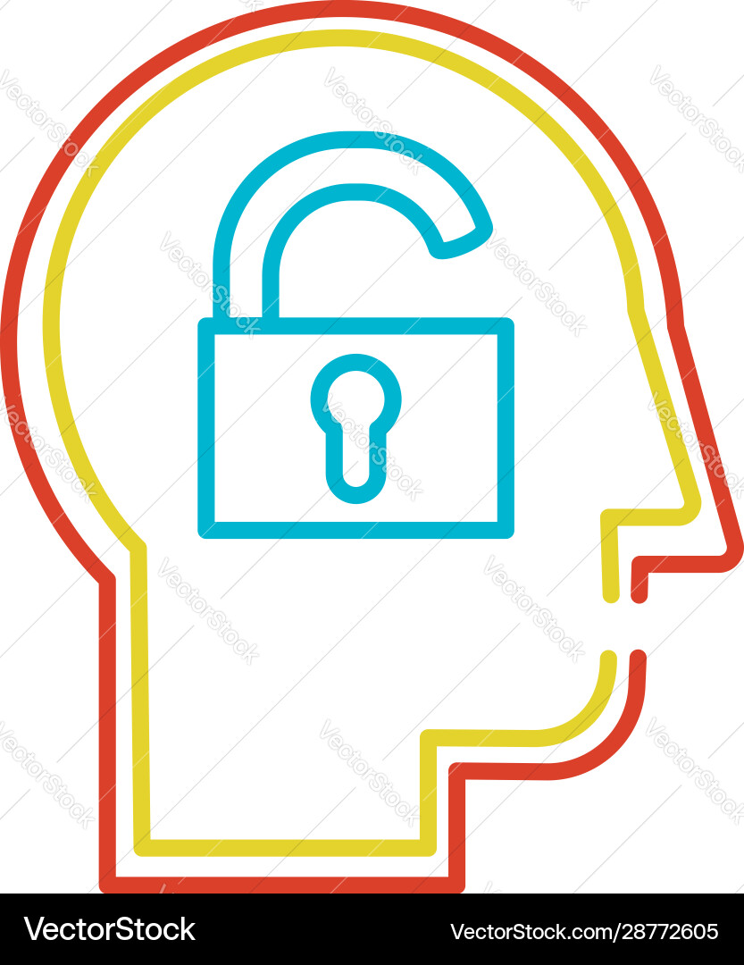 Extrovert personality type thin line icon Vector Image