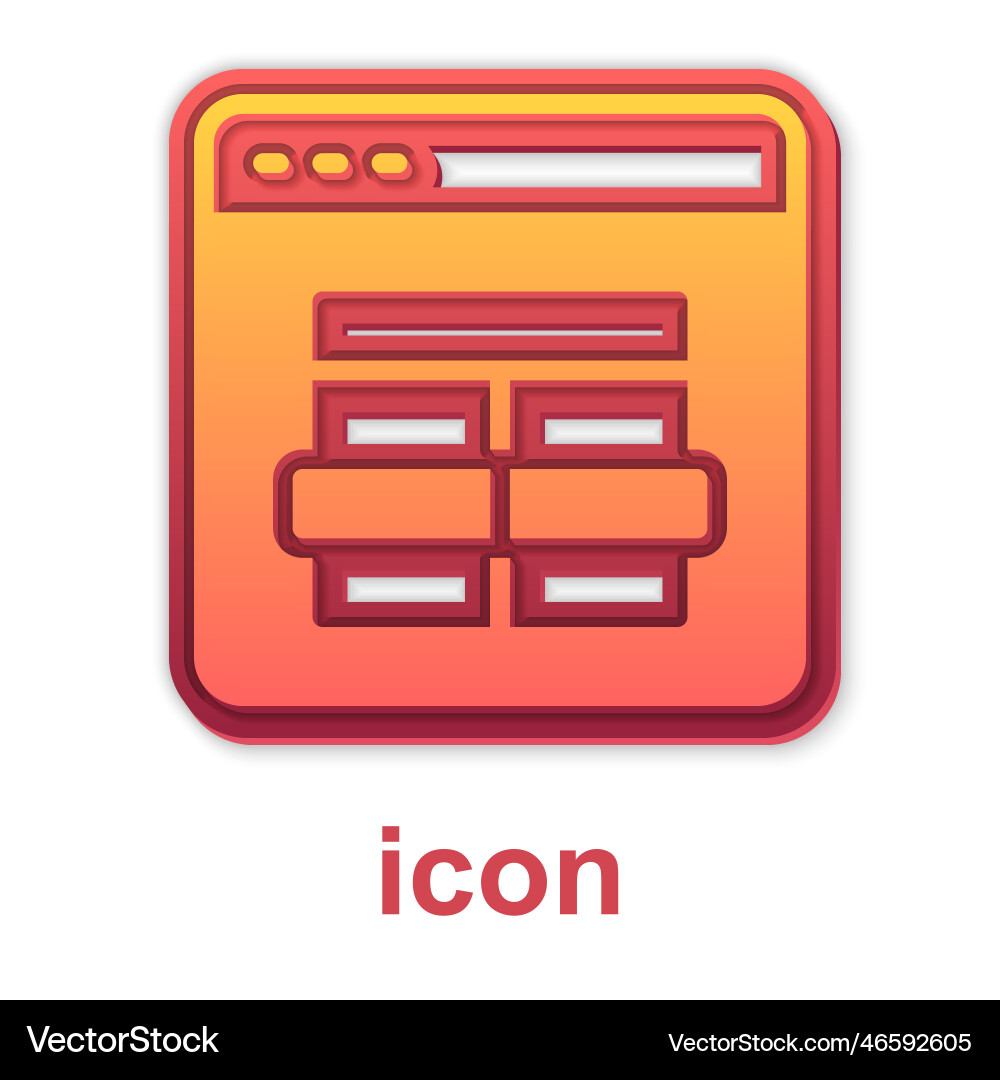 Gold mysql code icon isolated on white background Gold mysql code icon isolated on white background vector image