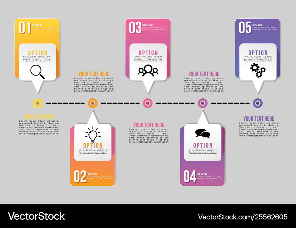 Infographic design template with options steps Vector Image