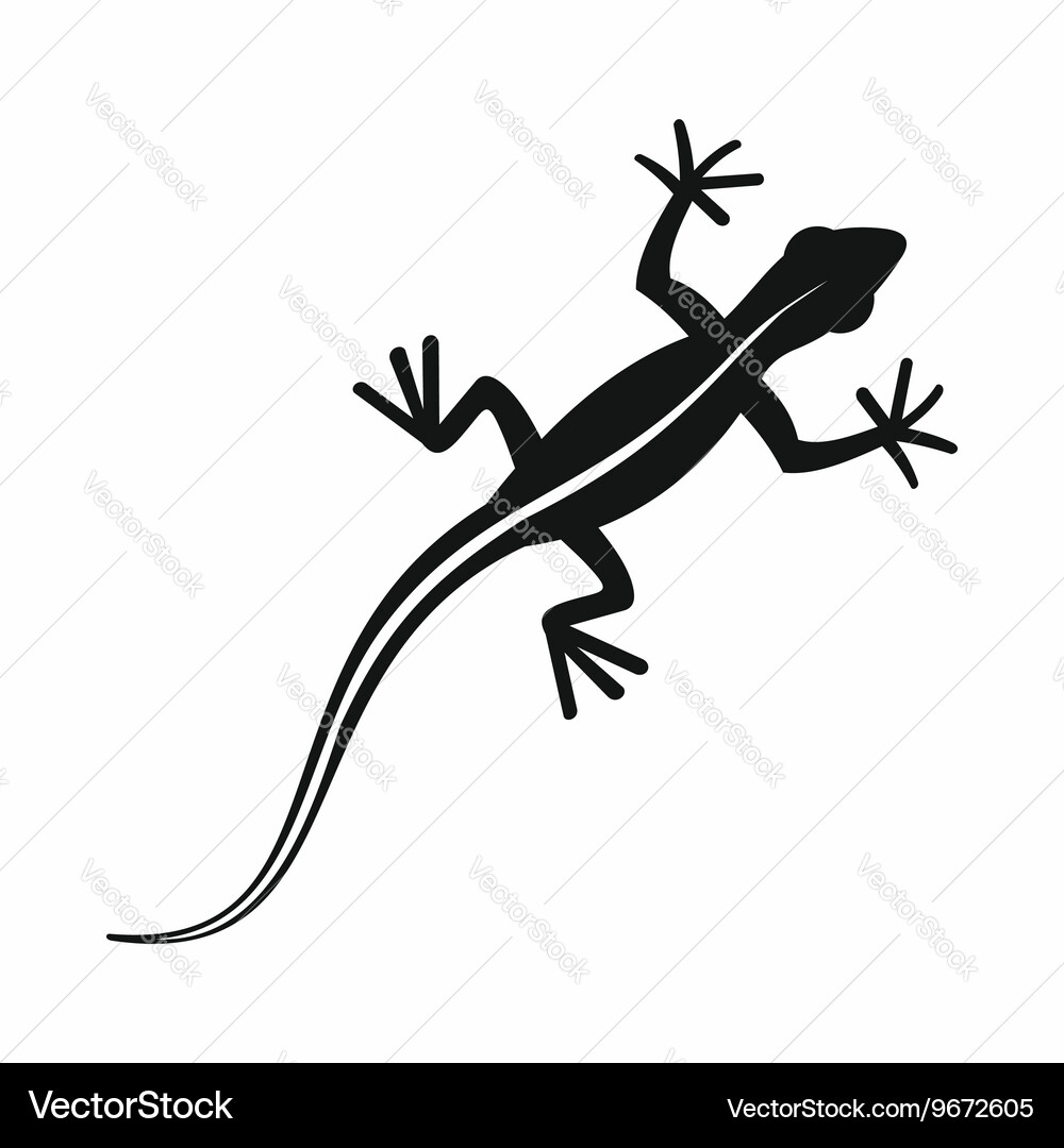 Lizard icon simple style Vector Image