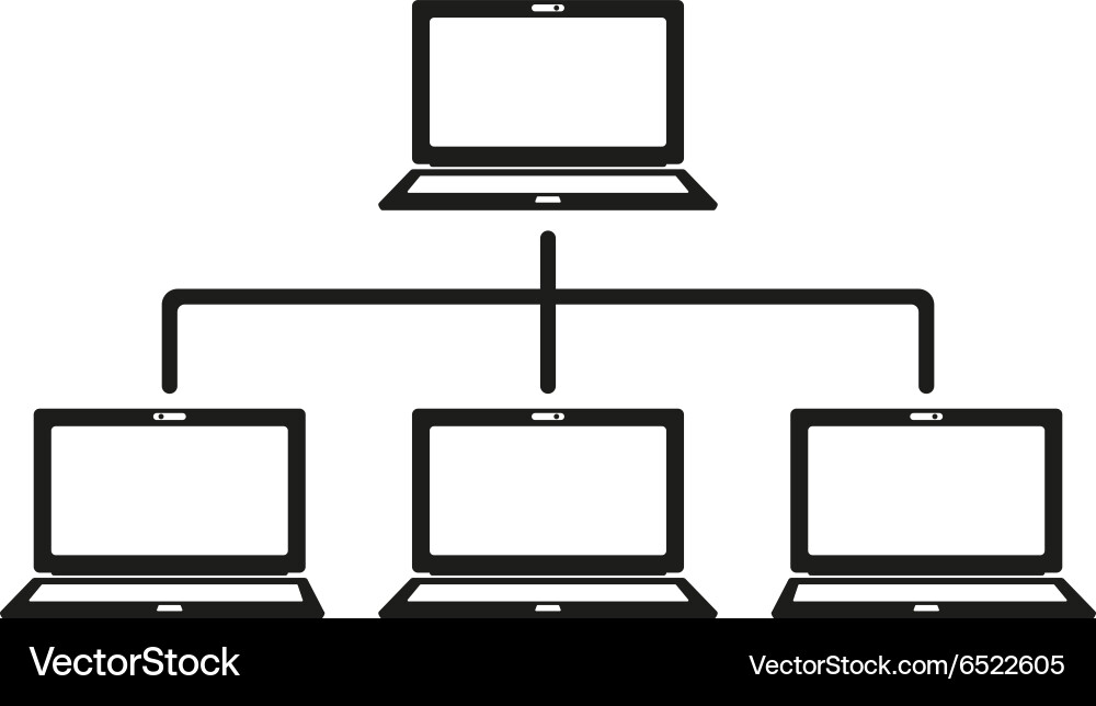 Network icon connection and internet vector image