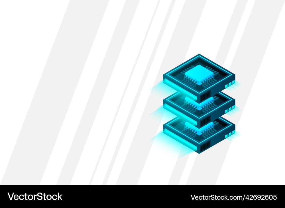 Quantum Computer große Datenverarbeitung Server Quantum Computer große Datenverarbeitung Server vektorbild