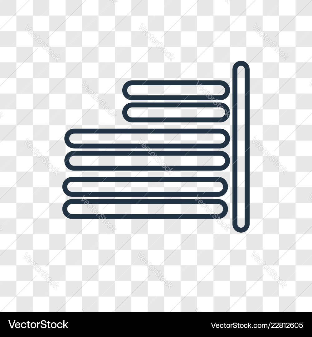 Right align concept linear icon isolated Right align concept linear icon isolated vector image