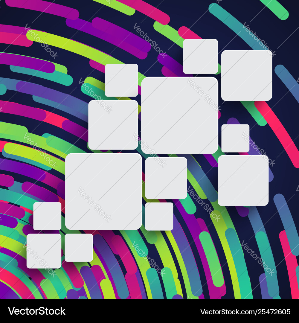 Rounded shape with shadow and colorful circle Rounded shape with shadow and colorful circle vector image