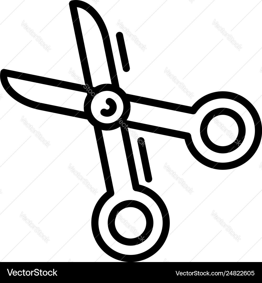 Scissors icon outline style Scissors icon outline style vector image