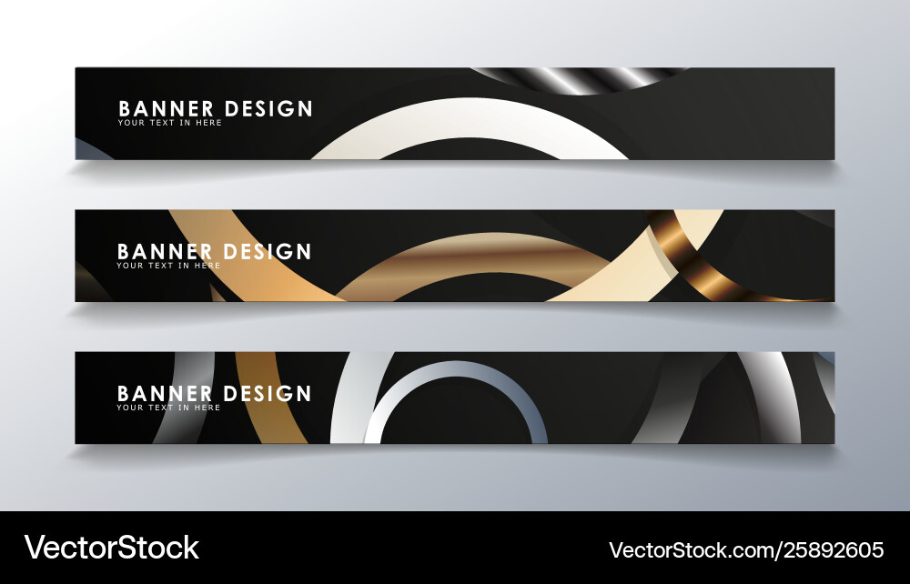 Set rectangular banner with a circle background Set rectangular banner with a circle background vector image