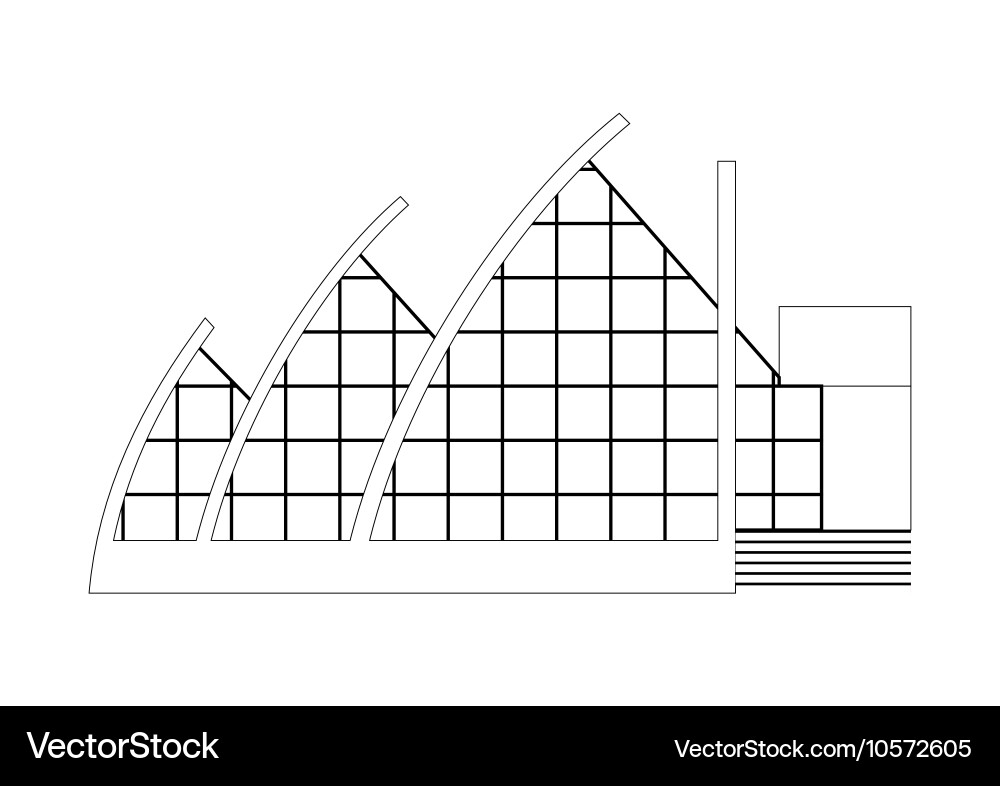Sketch architecture building project Vector Image