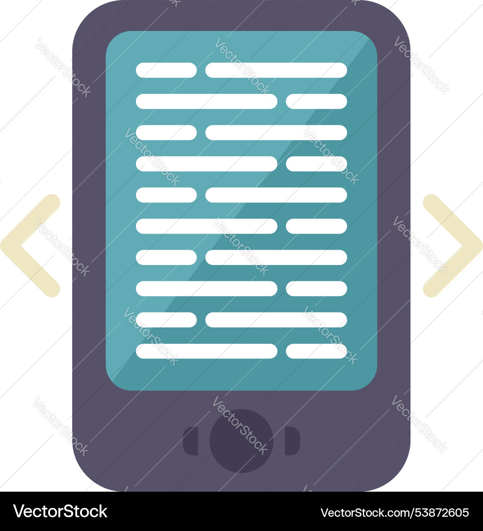 Smartphone displaying e book page turning effect Smartphone displaying e book page turning effect vector image