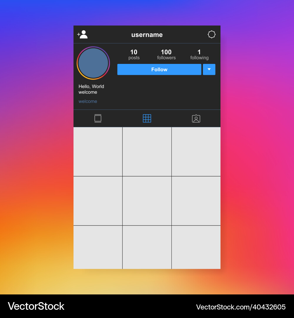 Social media network post template Social media network post template vector image