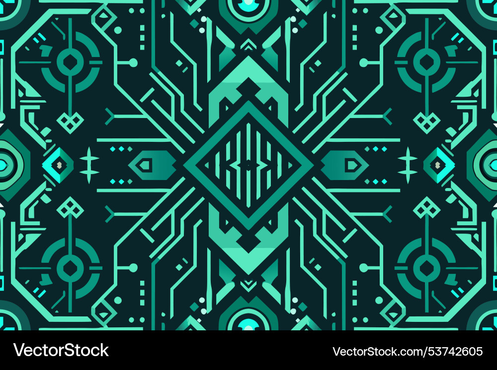 Thin circuit trace lines on technology background Vector Image