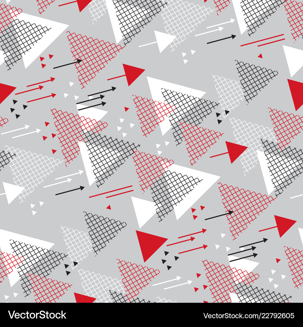 Triangle direction geometric seamless pattern Triangle direction geometric seamless pattern vector image