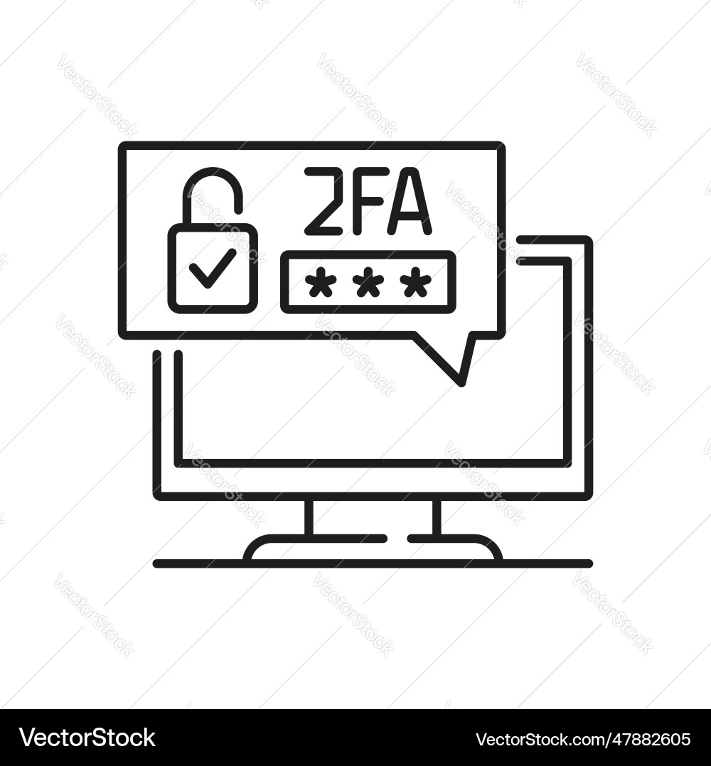 Two factor authentication icon 2fa verification Two factor authentication icon 2fa verification vector image