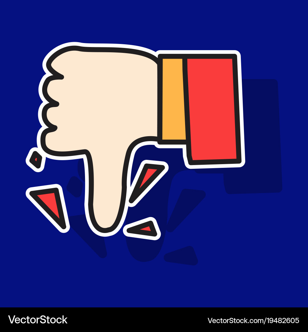 Unlike icon sticker web pointer in eps 10 vector image