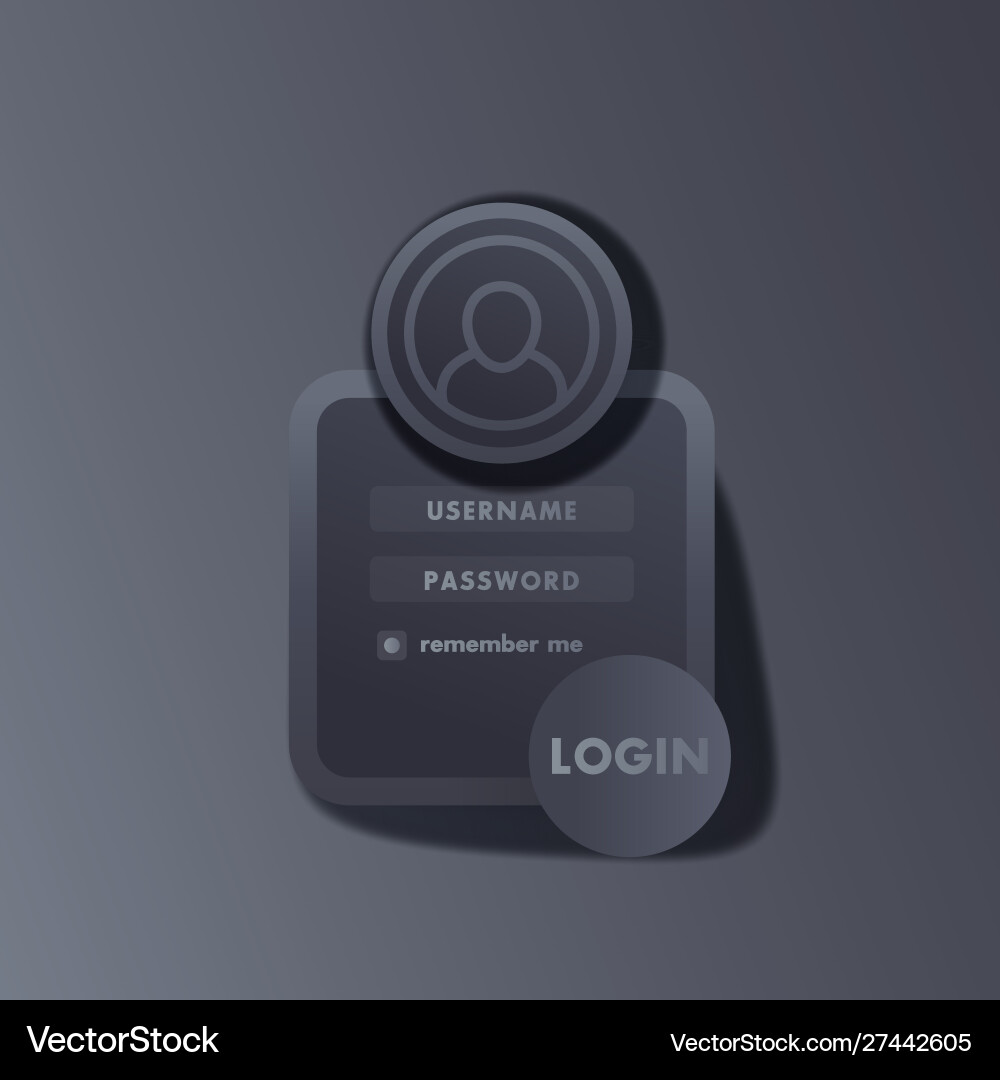 User login window design vector image
