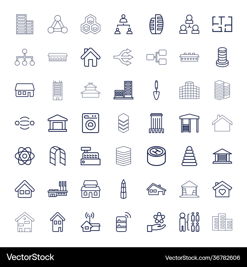 49 structure icons Vector Image
