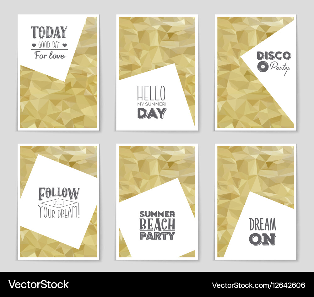 Abstract layout background set for art vector image