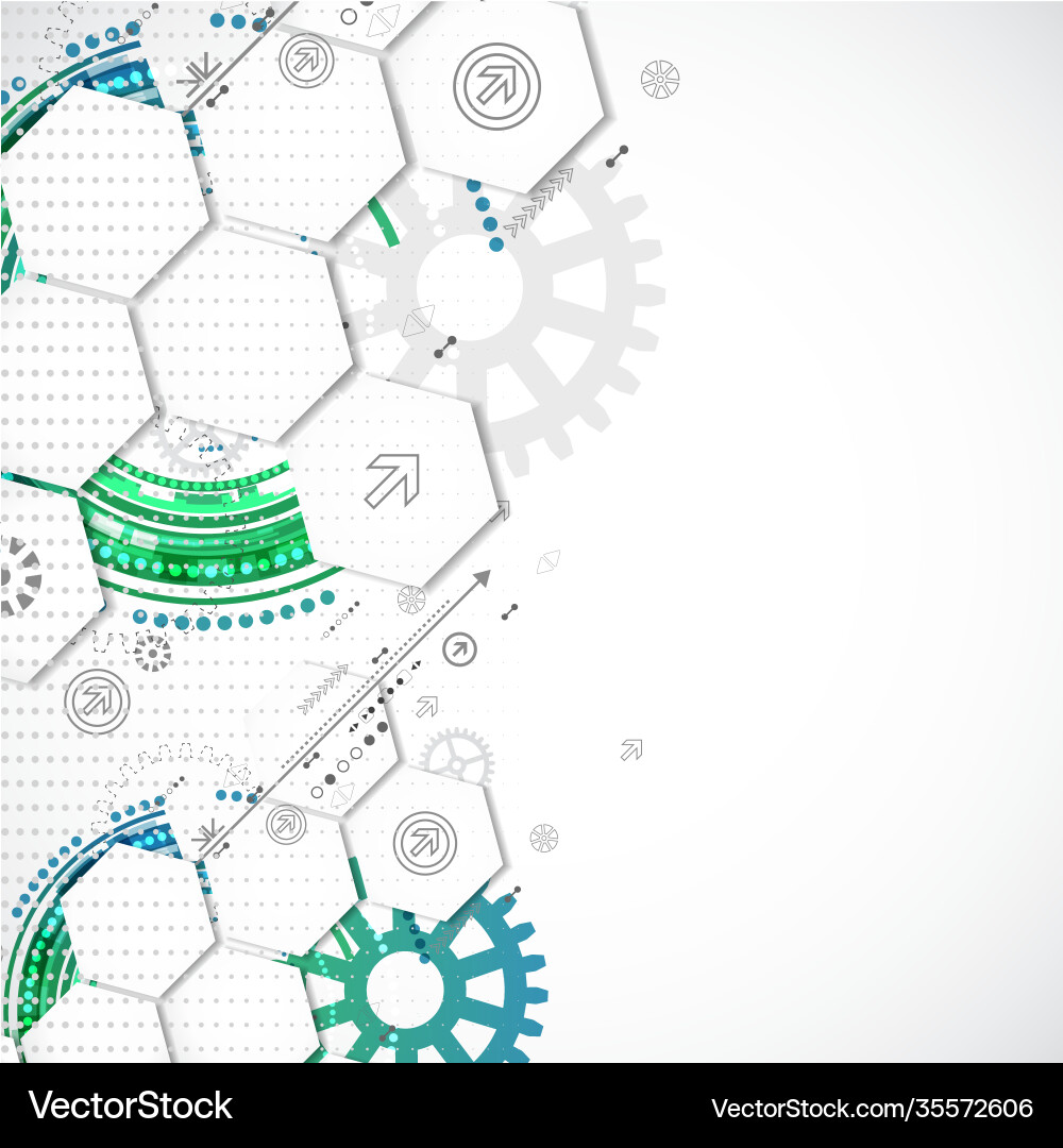 Abstract technological background with various Vector Image
