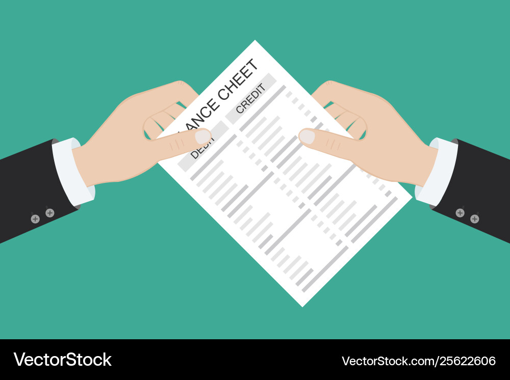 Accountant with report and a calculator checks vector image