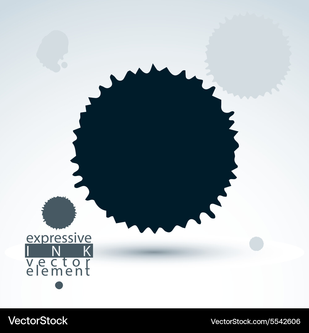 Brush painted ink blob eps8 smudge background web vector image
