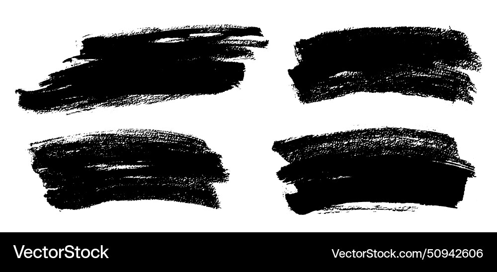 Brush strokes rectangular painted objects Brush strokes rectangular painted objects vector image