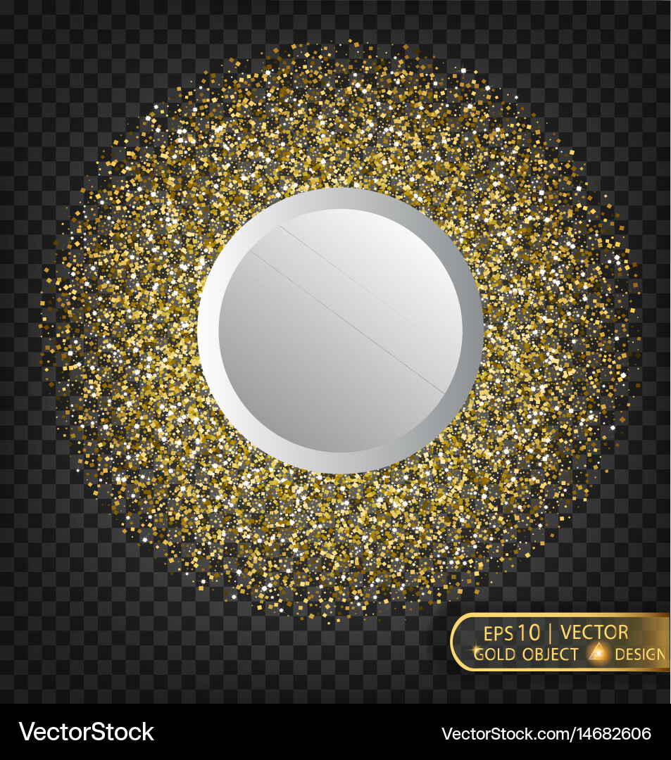 Gold sparkles on a transparent background Vector Image
